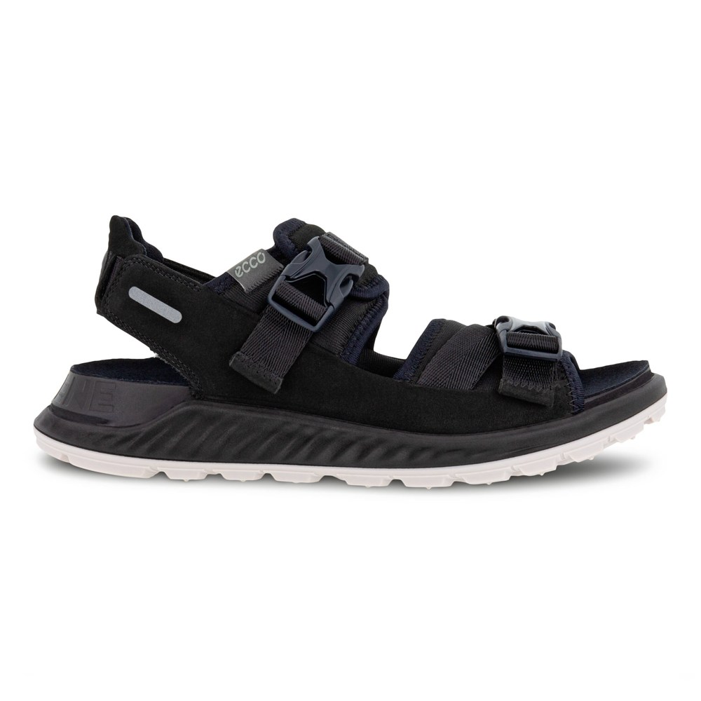 ECCO Womens Sandals Black - Exowrap 2S Buckle - EOM-972468